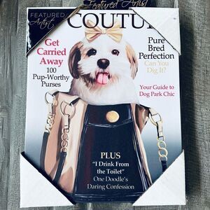 Dog Couture Magazine Cover Canvas Wall Art Decor